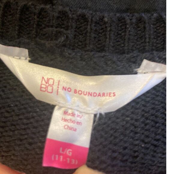 Women's "Ugly" Christmas Sweater Sparkle Santa's Favorite No Boundaries size L - Picture 2 of 4